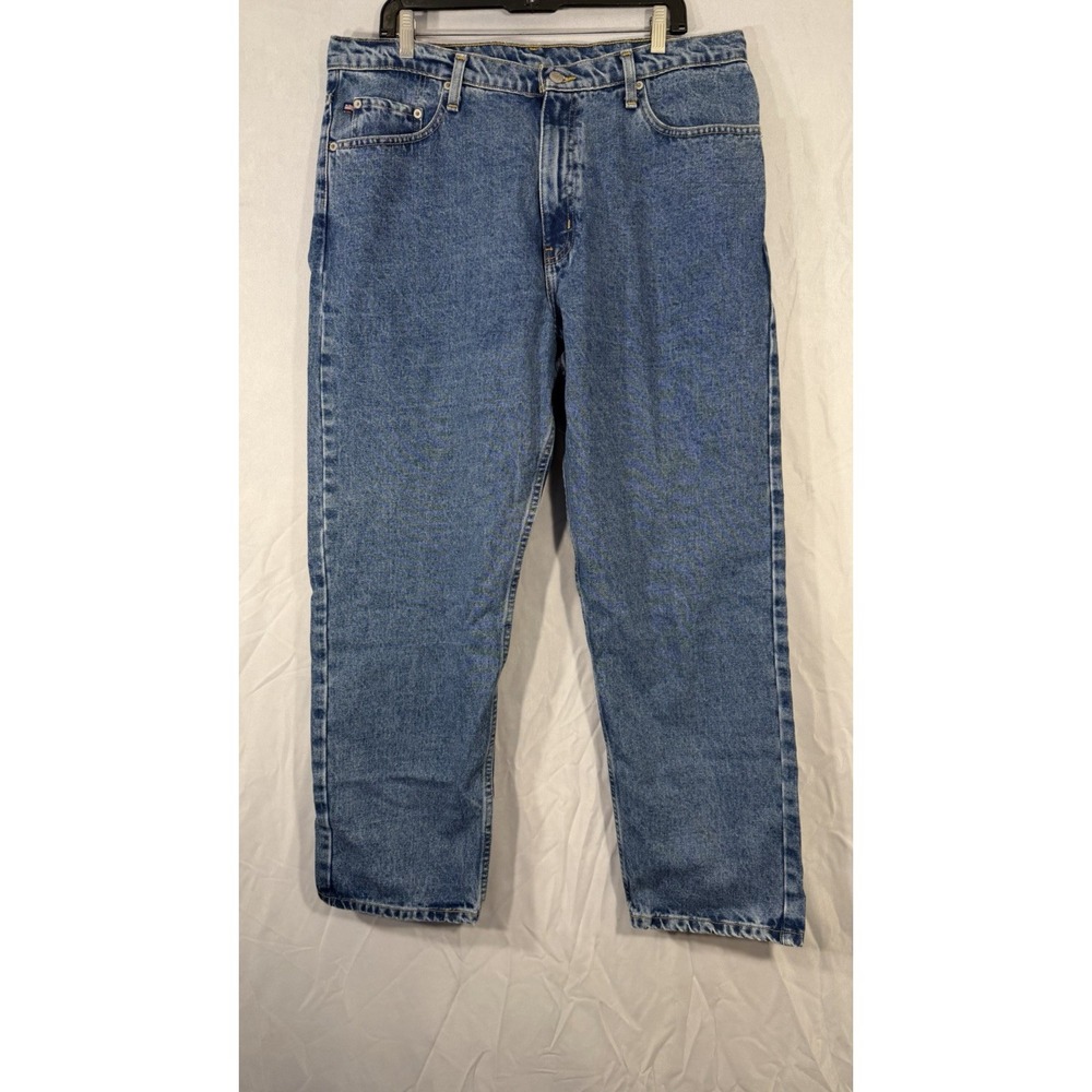 ralph lauren RL Medium Wash Blue Jeans True Size 36x30 Baggy Fit Denim Pants - Picture 2 of 13